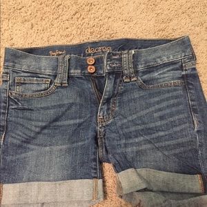 Boyfriend blue jean shorts